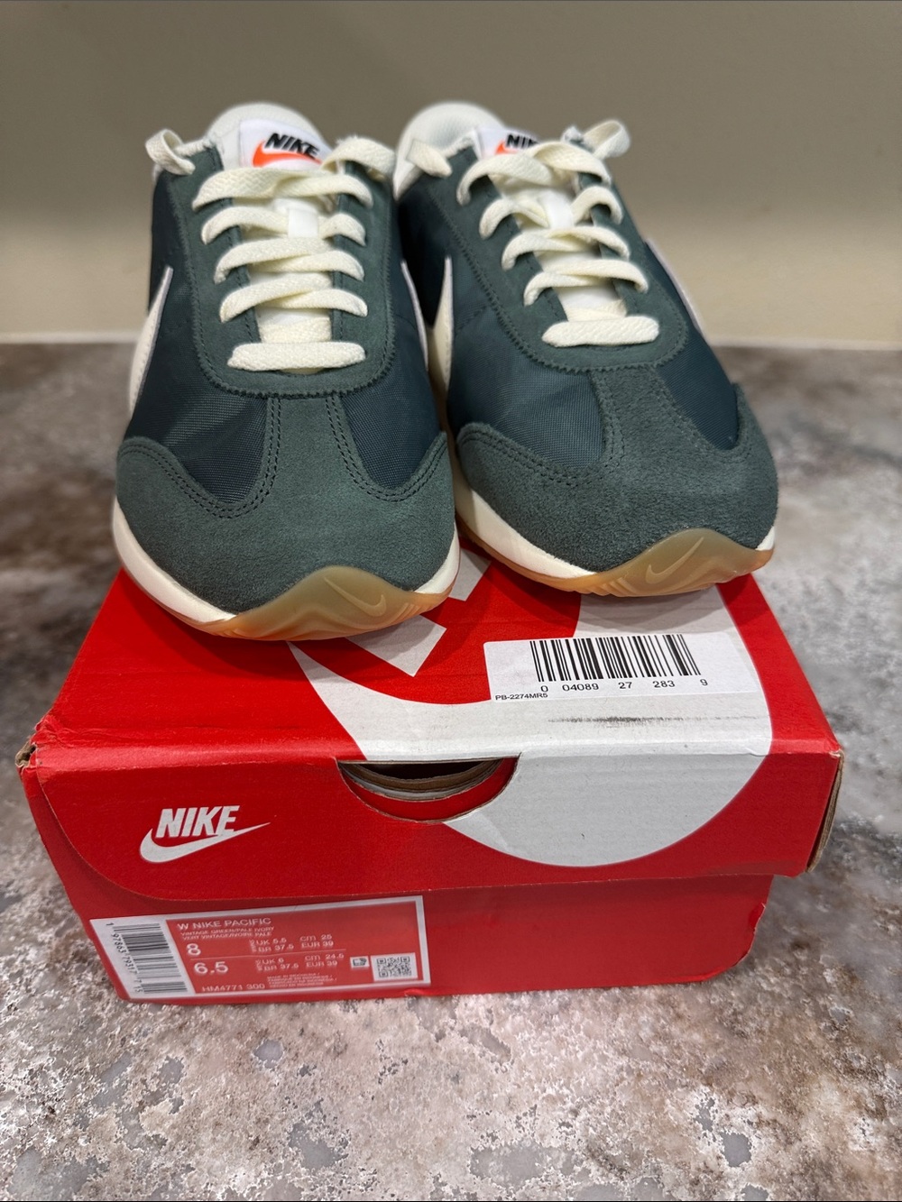 Nike Women’s Green and Cream Runner Sneakers